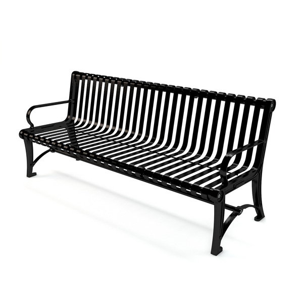 Frog Furnishings Black 6' Blair Bench PB 6BLABLAIR